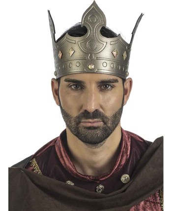 CORONA MEDIEVAL POLIPIEL GRIS