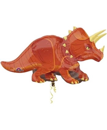GLOBO DE HELIO DINOSAURIO NARANJA TRICERATOP