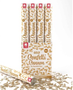 CAÑON CONFETTI DORADO BIODEGRADABLE 50 CMS