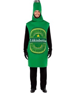 DISFRAZ DE BOTELLIN DE CERVEZA VERDE 