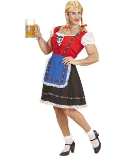DISFRAZ DE TIROLESA CORPIÑO ROJO HOMBRE