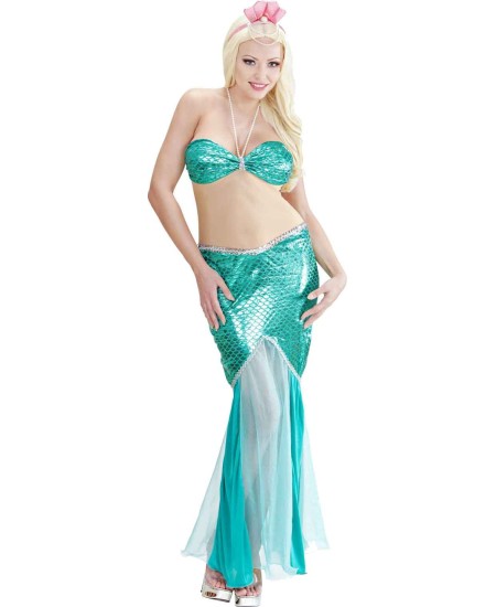 DISFRAZ DE SIRENA AZUL PARA MUJER