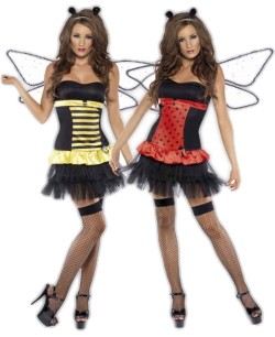 DISFRAZ DE MARIQUITA Y ABEJA SEXY  DOS EN UNO