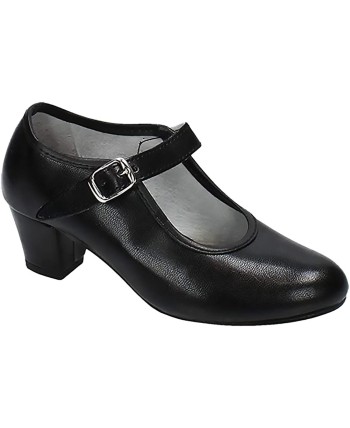 ZAPATO DE SEVILLANA NEGRO DE PIEL