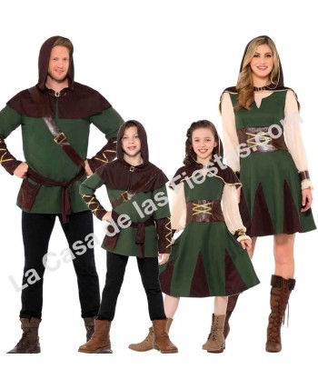DISFRAZ GRUPO ROBIN HOOD VERDE