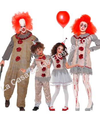 DISFRAZ GRUPO PAYASO ASESINO VINTAGE