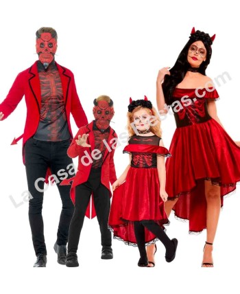 DISFRAZ GRUPO DIABLOS HUESOS