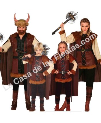 DISFRAZ GRUPO VIKINGO CAPA