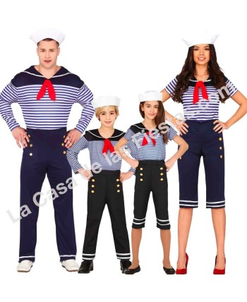 DISFRAZ GRUPO MARINEROS BOTONES