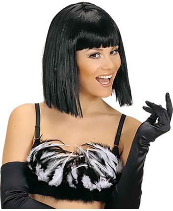 PELUCA FUNNY NEGRA MELENA CORTA