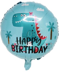 GLOBO DE HELIO HAPPY BIRTHDAY DINO AZUL