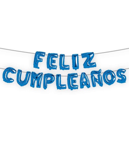 GLOBOS FELIZ CUMPLEAÑOS GUIRNALDA AZUL