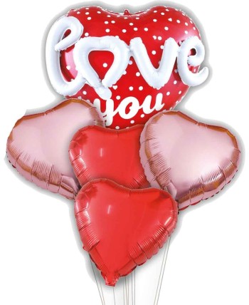 BOUQUET DE GLOBOS LOVE YOU RELIEVE