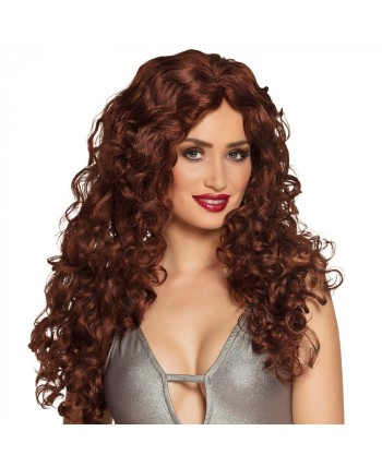 PELUCA SIN FLEQUILLO RIZADA CASTAÑA