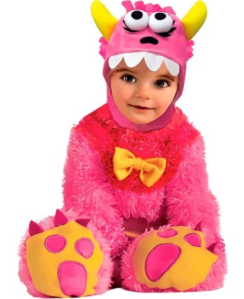 DISFRAZ DE MONSTRUITO ROSA PARA BEBE