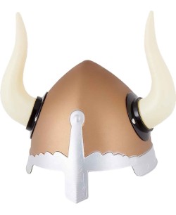 CASCO VIKINGO GUERRERO FILO PLATEADO
