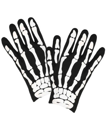 GUANTES DE ESQUELETO BLANCOS INFANTILES