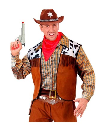 PISTOLA DE VAQUERO PLASTICO GRIS