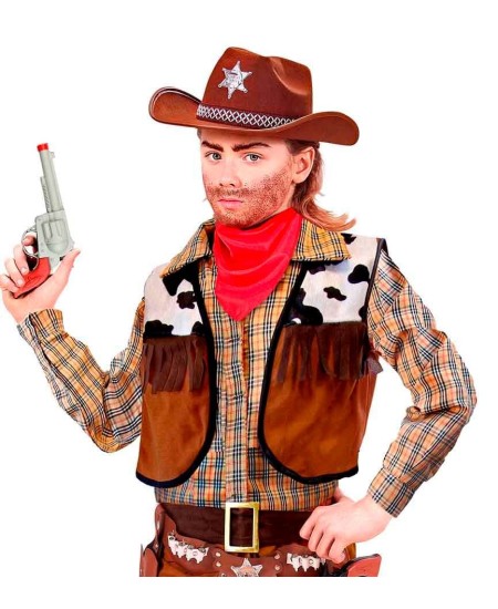 PISTOLA DE VAQUERO PLASTICO GRIS