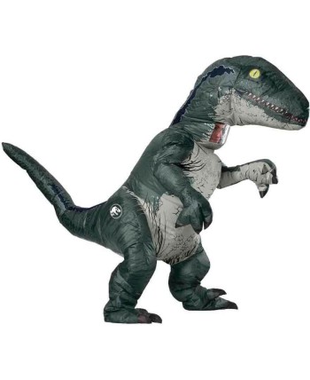 DISFRAZ DE DINOSAURIO HINCHABLE VELOCIRAPTOR ADULTO JURASSIC WORLD