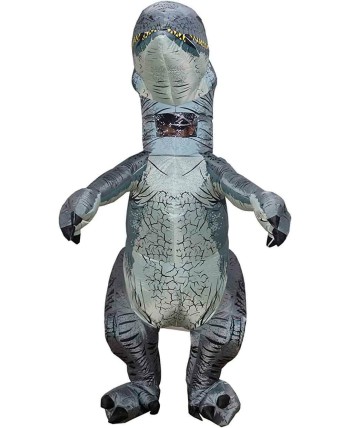 DISFRAZ DE DINOSAURIO HINCHABLE VELOCIRAPTOR ADULTO JURASSIC WORLD PARA ADULTO