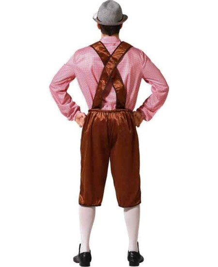 DISFRAZ DE TIROLES MARRON CAMISA VICHY PARA HOMBRE