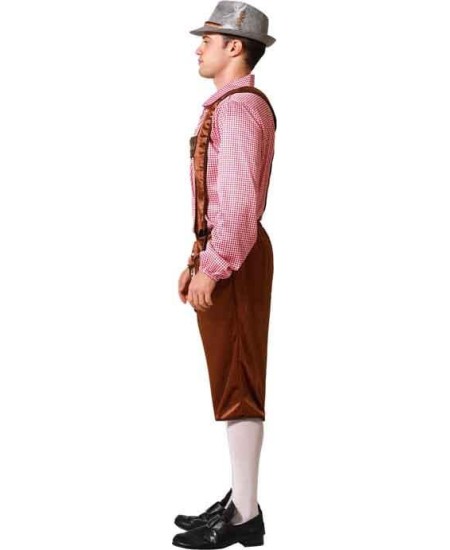 DISFRAZ DE TIROLES MARRON CAMISA VICHY PARA HOMBRE