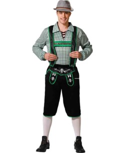 DISFRAZ DE TIROLES NEGRO CAMISA VICHY PARA HOMBRE