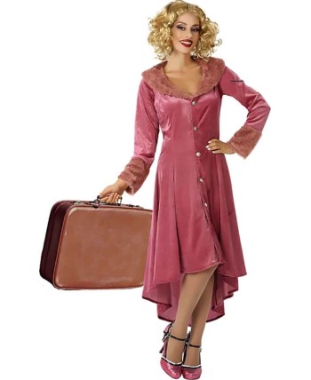 DISFRAZ DE MAGA AÑOS 20 VESTIDO ROSA