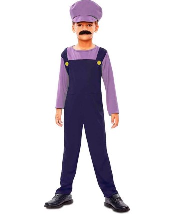 DISFRAZ DE FONTANERO MORADO PARA NIÑO