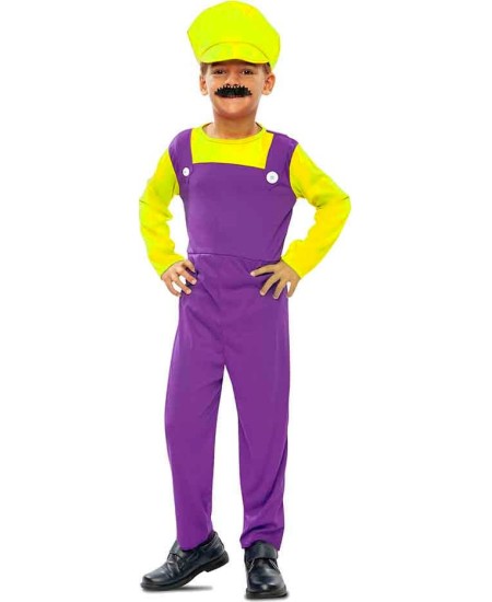 DISFRAZ DE FONTANERO AMARILLO PARA NIÑO