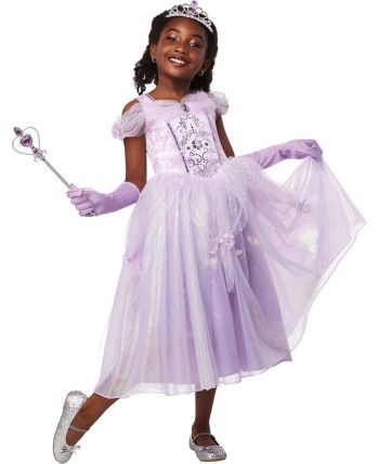 DISFRAZ DE PRINCESA LILA Y PLATA INFANTIL