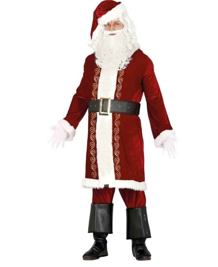DISFRAZ DE PAPA NOEL ABRIGO DECORADO PARA HOMBRE