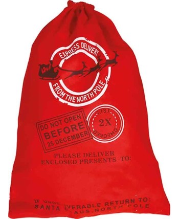 SACO DE PAPA NOEL ROJO FIELTRO