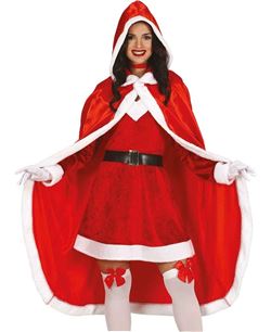 CAPA MAMA NOEL CON CAPUCHA