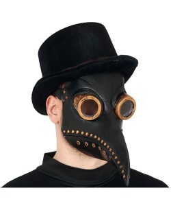CARETA PESTE NEGRA LATEX DECORADA