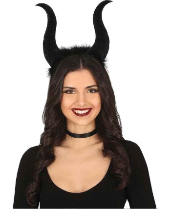 DIADEMA MALEFICA NEGRA CON MARABU