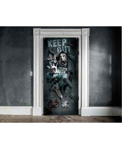 DECORACION PUERTA ATAQUE ZOMBIE 2