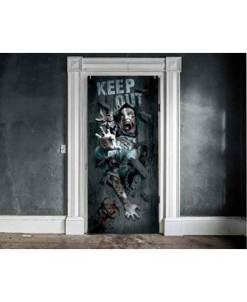 DECORACION PUERTA ATAQUE ZOMBIE