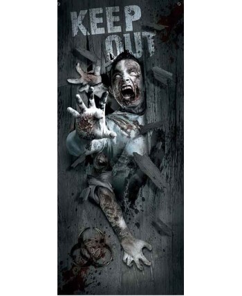DECORACION PUERTA ATAQUE ZOMBIE
