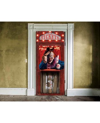 DECORACION PUERTA PAYASO HORROR CIRCOS