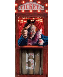 DECORACION PUERTA PAYASO HORROR CIRCOS