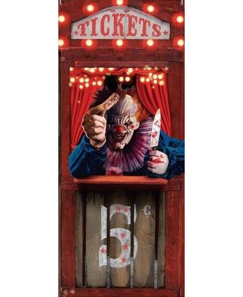 DECORACION PUERTA PAYASO HORROR CIRCOS