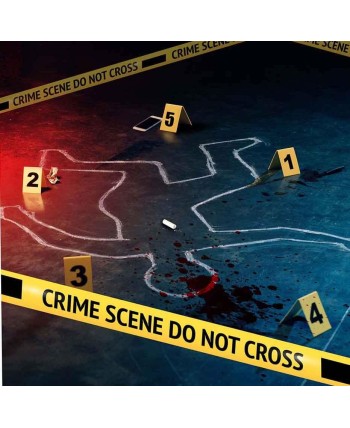 DECORACION SILUETA CRIMEN