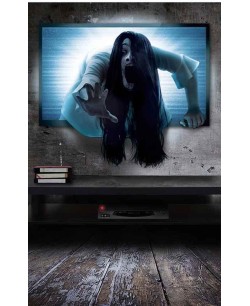 DECORACION NIÑA POSEIDA ADHESIVO PARED 2