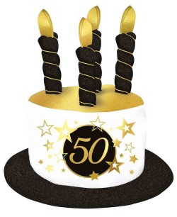 GORRO TARTA VELAS 50 AÑOS