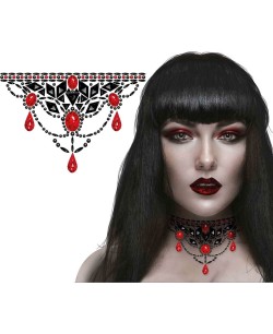 COLLAR GOTICO PIEDRAS ROJAS