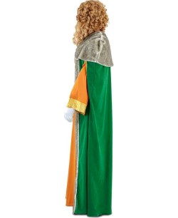 DISFRAZ DE REY GASPAR VERDE Y OCRE PARA HOMBRE 2