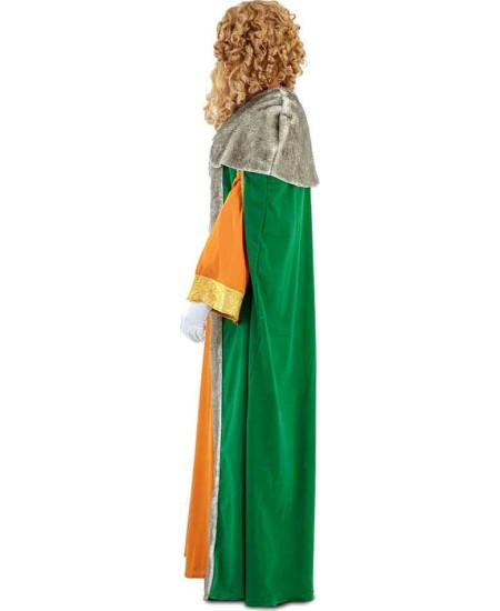 DISFRAZ DE REY GASPAR VERDE Y OCRE