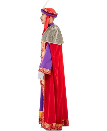 DISFRAZ DE REY BALTASAR ROJO Y MORADO